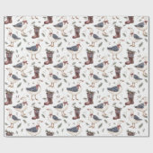 Land-Stiefel-Gans-Weihnachten Geschenkpapier (Flach)