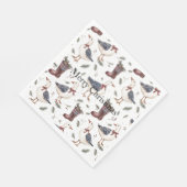 Land-Stiefel-Gans-Weihnachten Serviette (Ecke)