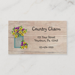 Land-Stiefmütterchen-Geschäfts-Karte Visitenkarte