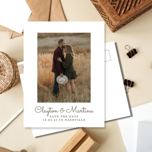 Land Straße Save the Date Foto Postkarte