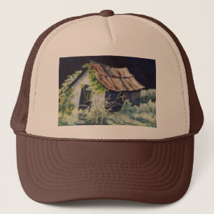 Land Straßen alten Hundehütte Hut Truckerkappe