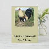 Land-Straßen-Kampfhahn Einladung (Stehend Vorderseite)