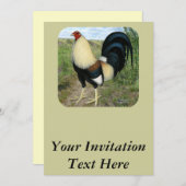 Land-Straßen-Kampfhahn Einladung (Vorne/Hinten)