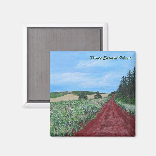 Land-Straßen-Quadrat-Magnet Magnet (Vorderseite/Rückseite)