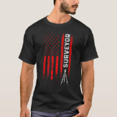Land Surveying USA Flag  Surveyor 1 T-Shirt (Vorderseite)