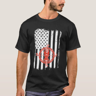 Land Surveyor Patriotic Usa Flag T-Shirt