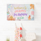 Land Sweet Sugar Plum Fairy Gingerbread Geburtstag Banner (Insitu)
