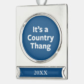 Land Thang Banner-Ornament Silber (Links)