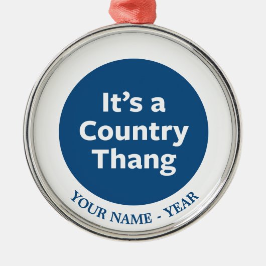 Land Thang Ornament Aus Metall (Vorne)