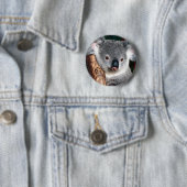 Land-Tier Koala-Bärn-Australiens Outback niedlich Button (Beispiel)