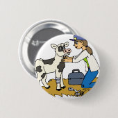 Land-Tierarzt Button (Vorne & Hinten)