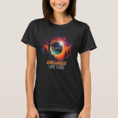 Land Total Solar Eclipse 2024 Arkansas T-Shirt (Vorderseite)