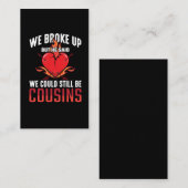 Land Trash Beziehungen Scheidung Break up Paar Visitenkarte (Vorne/Hinten)