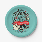 Land Twang Red/Black ID464 Pappteller (Vorderseite)