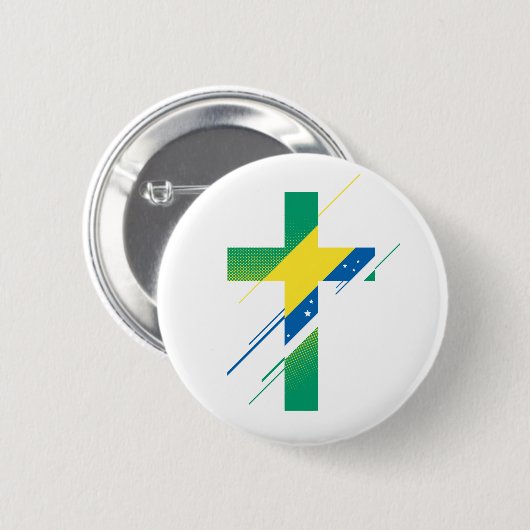 Land u. Kredo - Brasilien Button (Vorne & Hinten)