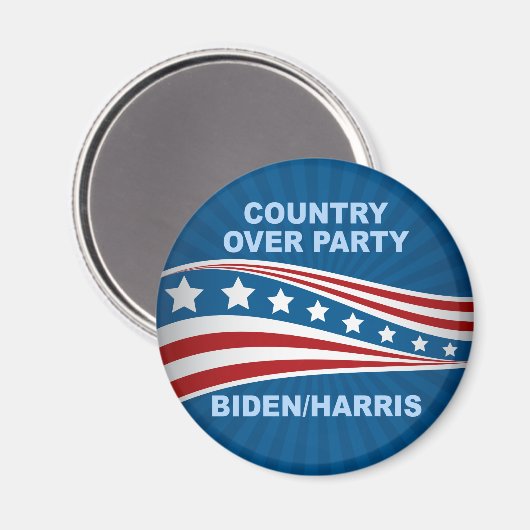 Land über Party Biden Harris 2024 Wahl Magnet (Vorderseite/Rückseite)