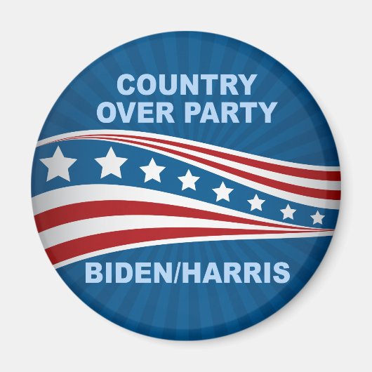 Land über Party Biden Harris 2024 Wahl Magnet (Vorne)