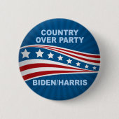 Land über Party Biden Harris Button (Vorderseite)