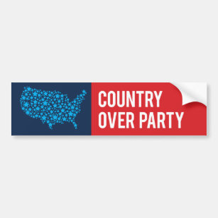 Land über Party / Republikaner für Joe Biden Autoaufkleber