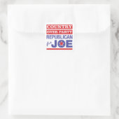 Land über Party / Republikaner für Joe Biden Quadratischer Aufkleber (Tasche)