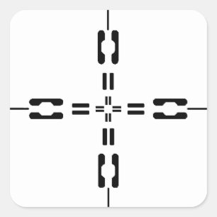 Land-Übersichts-Aufkleber Quadratischer Aufkleber