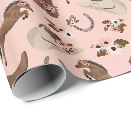 Land- und Blumenverpackungspapier Geschenkpapier (Rolleneckpunkt)