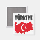 Land und Fan-design der Türkei Magnet (Vorderseite/Rückseite)