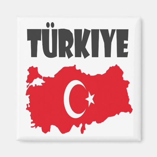 Land und Fan-design der Türkei Magnet (Vorne)