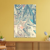 Land- und Flussgemälde | Beste farbige abstrakt Leinwanddruck (Insitu (Wohnzimmer))