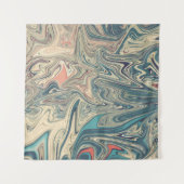 Land- und Flussgemälde | Beste farbige abstrakt Wandteppich (Vorderseite (Horizontal))