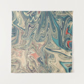 Land- und Flussgemälde | Beste farbige abstrakt Wandteppich (Vorderseite)