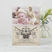 Land und Rustikal 1 Geburtstag Foto Einladung (Stehend Vorderseite)