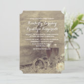 Land und Rustikale Hochzeit Einladung (Stehend Vorderseite)