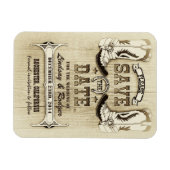 Land und Western Cowboy Boots Save the Date Magnet (Horizontal)