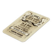 Land und Western Cowboy Boots Save the Date Magnet (Linke Seite)