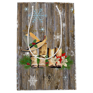 Land und Western Cowboy Stiefel Weihnachten Mittlere Geschenktüte