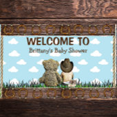 Land und Western Lil Cowboy & Teddy Bear Banner