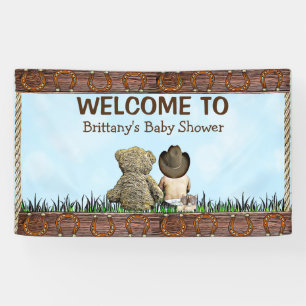 Land und Western Lil Cowboy u. Teddy-Bär Banner