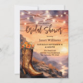 Land und Western Stiefel Brautparty Einladung (Vorderseite)