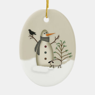 Land-ursprüngliche Schneemann-Verzierung Keramik Ornament