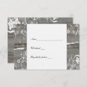 Land verblasst Holz-uAwg RSVP Karte (Vorne/Hinten)