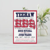 Land-Verlobungs-Party-Picknick GRILLEN Einladung (Stehend Vorderseite)