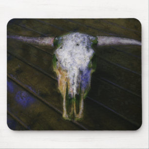 Land-Vieh-Viehzüchter-Hörner u. Kuh-Schädel Mousepad