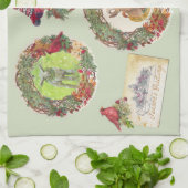 Land-Vieh-Weihnachtsgrüße Geschirrtuch (Gefaltet)