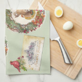 Land-Vieh-Weihnachtsgrüße Geschirrtuch (Viertel Falte)