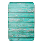 Land-Vintages beunruhigtes altes blaues Grün-Holz Badematte (Vorderseite Vertikal)