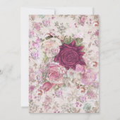 Land Vintages Rosa Brautparty Einladung (Rückseite)