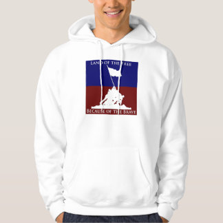 Land vom freien wegen des tapferen: Iwojima Hoodie