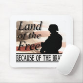 Land vom freien wegen des tapferen Militärs Mousepad (Mit Mouse)