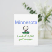 Land von 10.000 Golfplätzen Postkarte (Stehend Vorderseite)